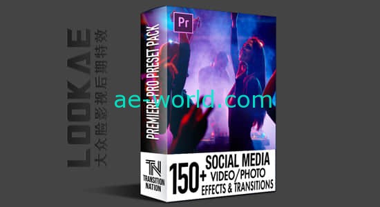 Premiere模板-150种变焦缩放故障损坏干扰社交媒体视频PR转场 150+ Social Media FX Pack