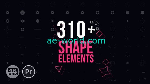 PR预设-310个图形转场和MG运动图形动画 Motion Elements Pack