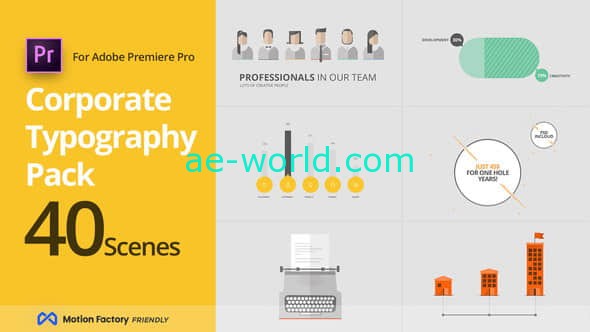 Pr预设-公司企业商务介绍宣传MG片头动画 SEO Corporate Typography Pack for Premiere Pro