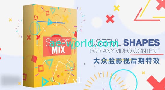 Premiere预设-100种时尚炫彩运动图形MG动画PR预设 Shape Mix