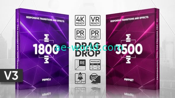 Premiere模板-5000种视频转场过渡视觉特效豪华PR预设包 V2 + 使用教程